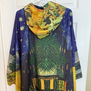 Starry Night Rain Poncho Cape